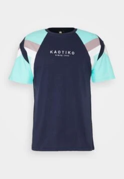 Kaotiko Joss Unisex - Camiseta Estampada - Navy/Sea Green/Grape -Kaotiko Tienda 01aafe73bed54a99968e256d643a7806