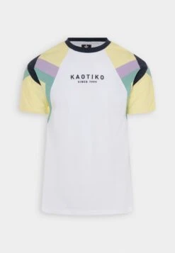 Kaotiko Unisex - Camiseta Estampada - White/Lemon/Malva -Kaotiko Tienda 2387a5fe442b488ab6b1a43322815736