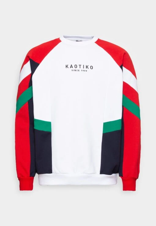 Kaotiko Crew Benton - Sudadera - White/Green/Red -Kaotiko Tienda 26991d237da04a81af7e5e4578fa695a scaled