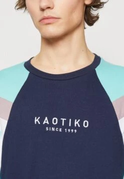 Kaotiko Joss Unisex - Camiseta Estampada - Navy/Sea Green/Grape -Kaotiko Tienda b60c0b0660534b27a31b669e346efdc7