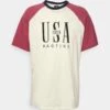 Kaotiko Rang Usa Unisex - Camiseta Estampada - Ivory/Burgundy -Kaotiko Tienda c50f50abd01548ae8ccbf60c17bdfaa3